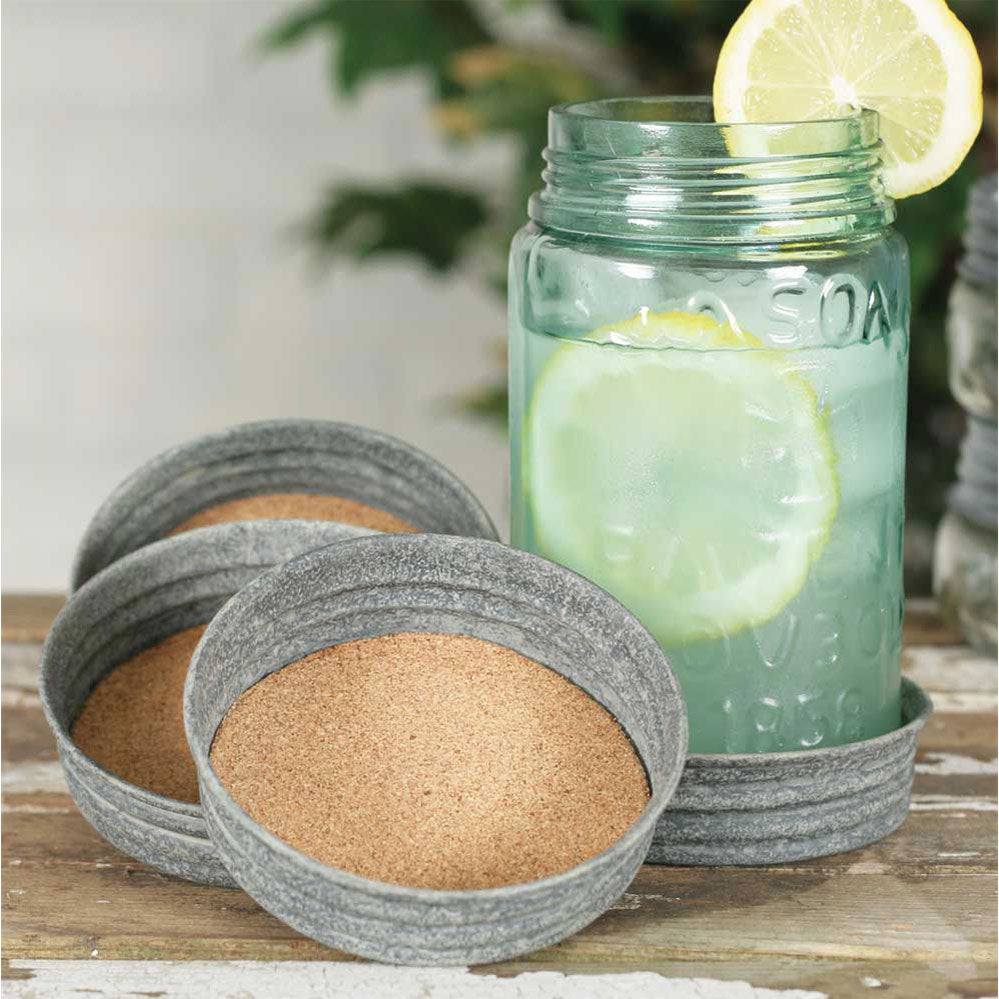 Mason Jar Lid Coaster - Barn Roof - Box of 8