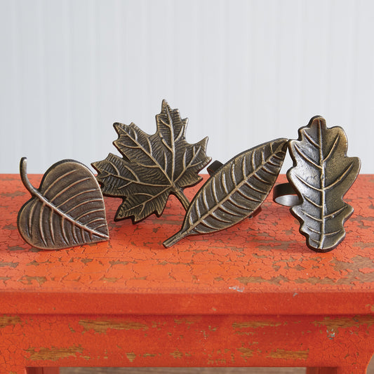 Fall Inspired Leaf Napkin Rings - Set of Four