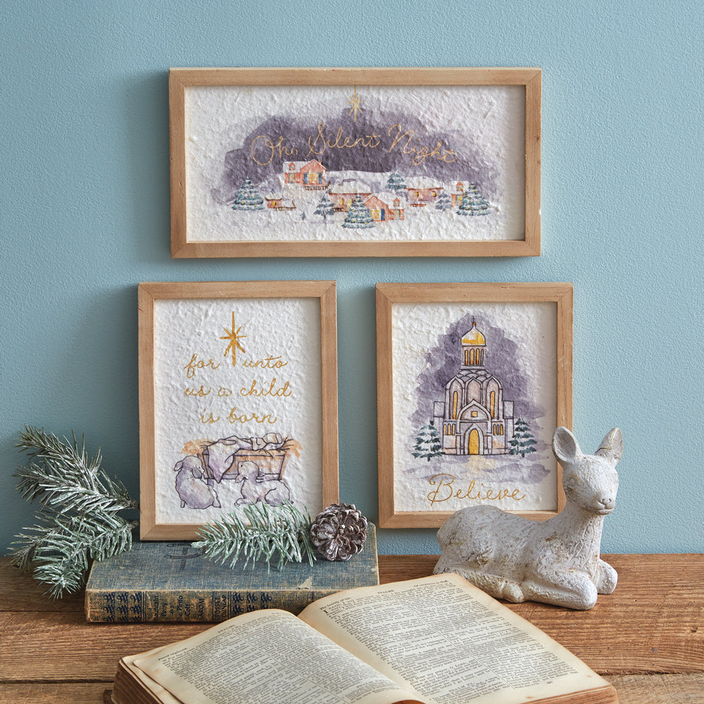 Cozy 'A Child is Born' Framed Wall Art