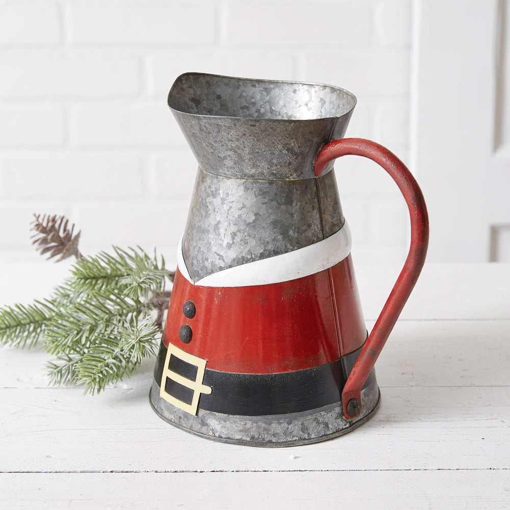 Jolly Santa-Themed Drink Pitcher