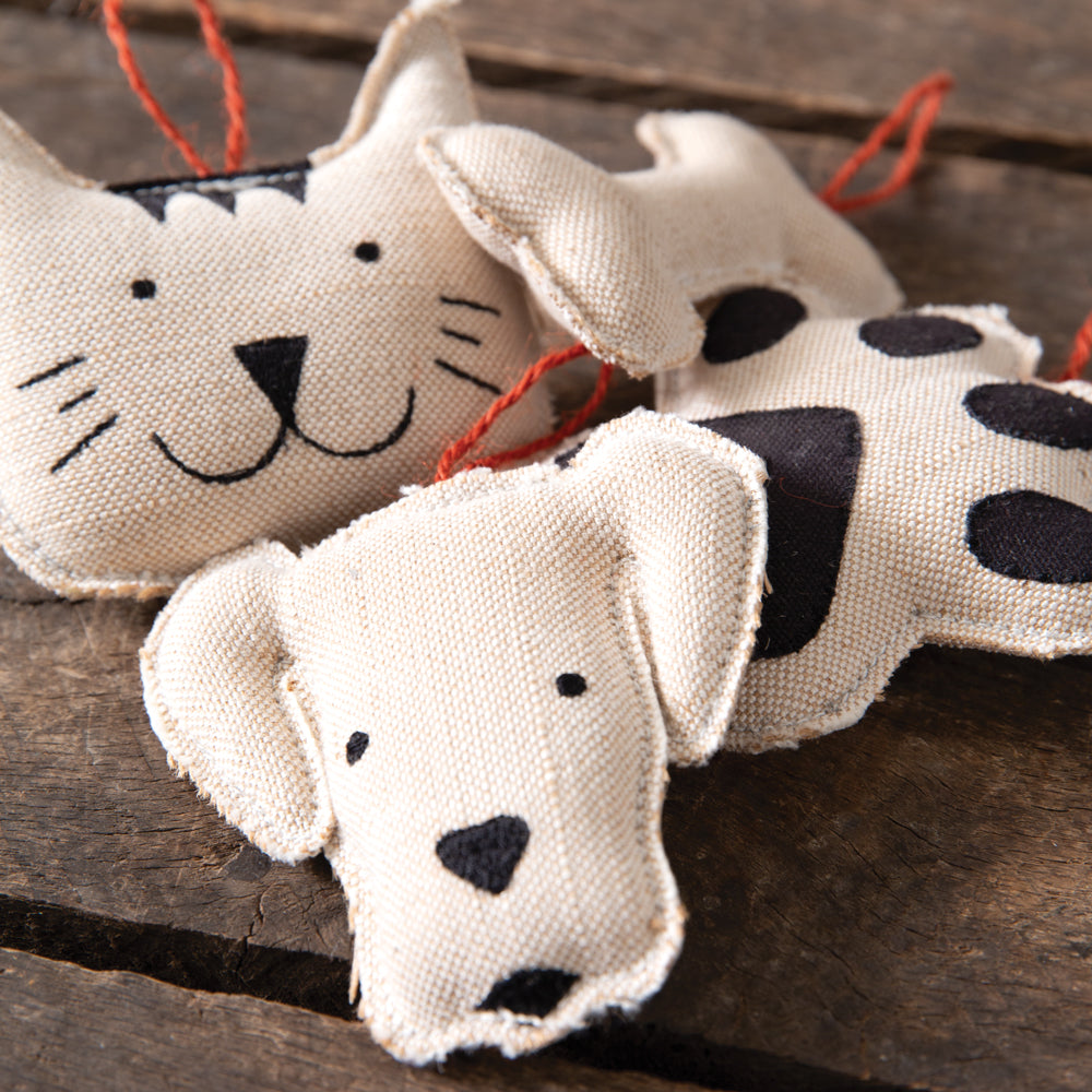 Pet Shapes Fabric Ornaments