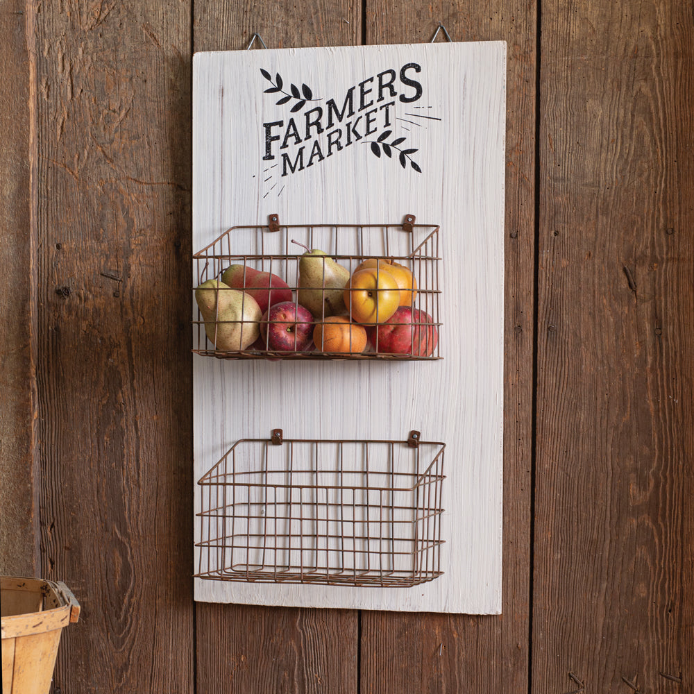 Farmers Market Hanging Wall Basket - Countryside Home Decor