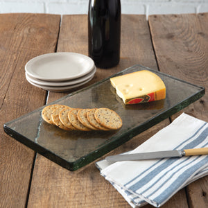 Blocked Glass Cheese Board - Countryside Home Decor