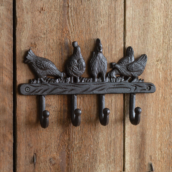 Hens and Chicks Wall Hooks - Countryside Home Decor