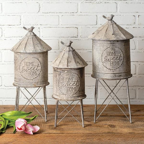 Set of Three Silo Containers - Countryside Home Decor