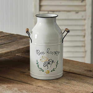 Bee Happy Jug with Wood Handles - Countryside Home Decor