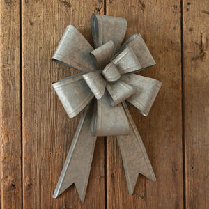 Oversized Galvanized Metal Bow - Countryside Home Decor