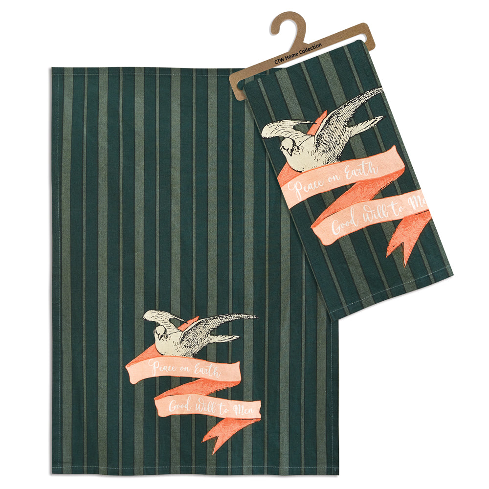 Peace on Earth Tea Towel - Box of 4 - Countryside Home Decor