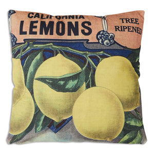 California Lemons Throw Pillow - Countryside Home Decor