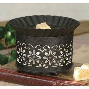 Short Round Wax Warmer - Daisy with Screen Insert - Countryside Home Decor