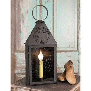 Small Half-Round Lantern with Punched Star - Countryside Home Decor