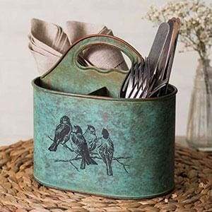 Songbirds Divided Caddy - Countryside Home Decor