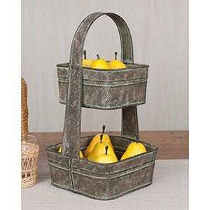 Two-Tier Square Tote - Countryside Home Decor