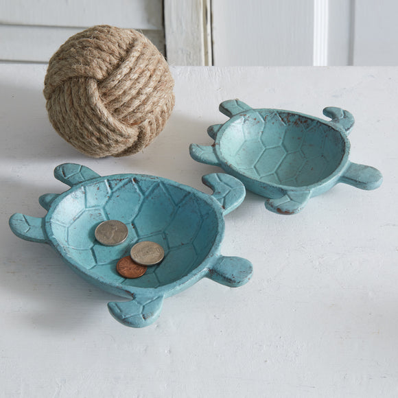 Set of Two Sea Turtle Trinket Dishes