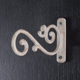 Aged Cast Iron Curly Hook - Box of 2