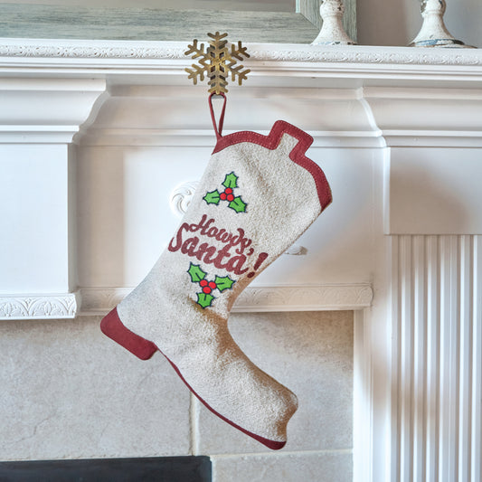 Set of 2 Snowflake Stocking Scrolls - Perfect for Your Cozy Farmhouse Decor