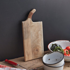 Cleaver Cutting Board with Leather Handle