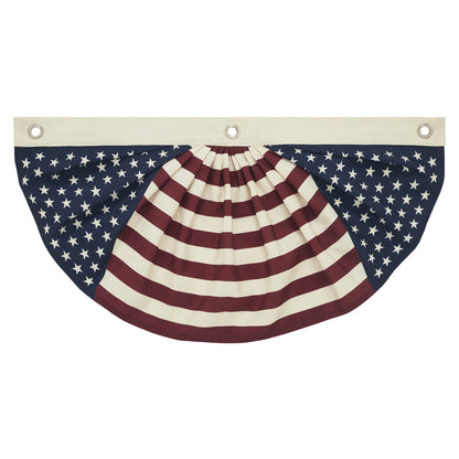 Patriotic red, white and blue bunting flag with stars and stripes for porch, wall or mantel decor