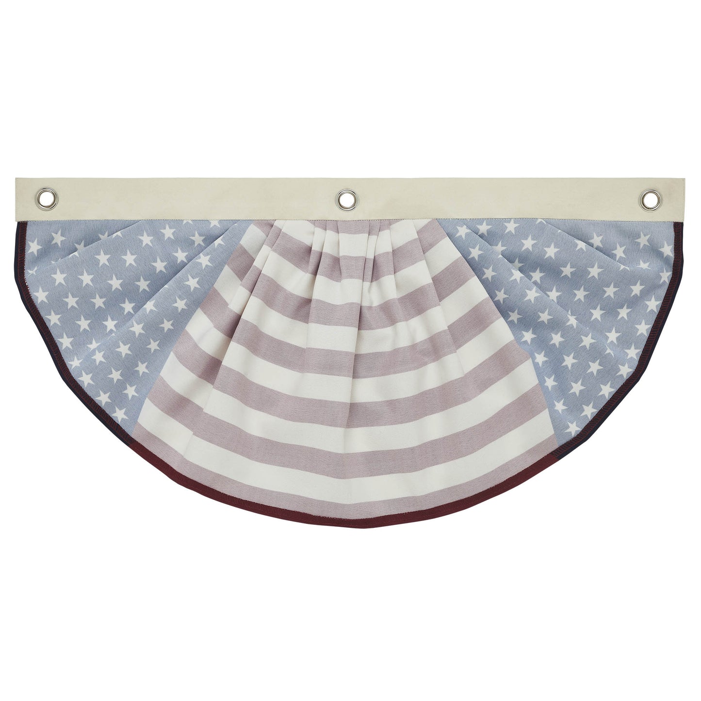 Patriotic red, white and blue bunting flag with stars and stripes for porch, wall or mantel decor