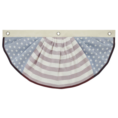 Patriotic red, white and blue bunting flag with stars and stripes for porch, wall or mantel decor