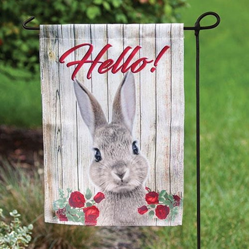 Hello! Bunny Garden Flag