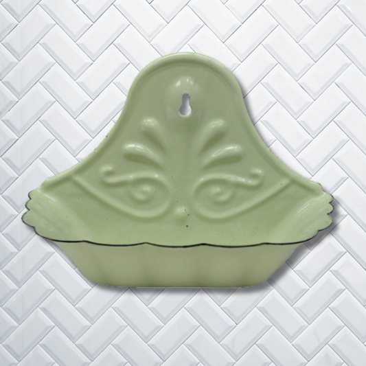 GreenRetroEnamelSoapDish