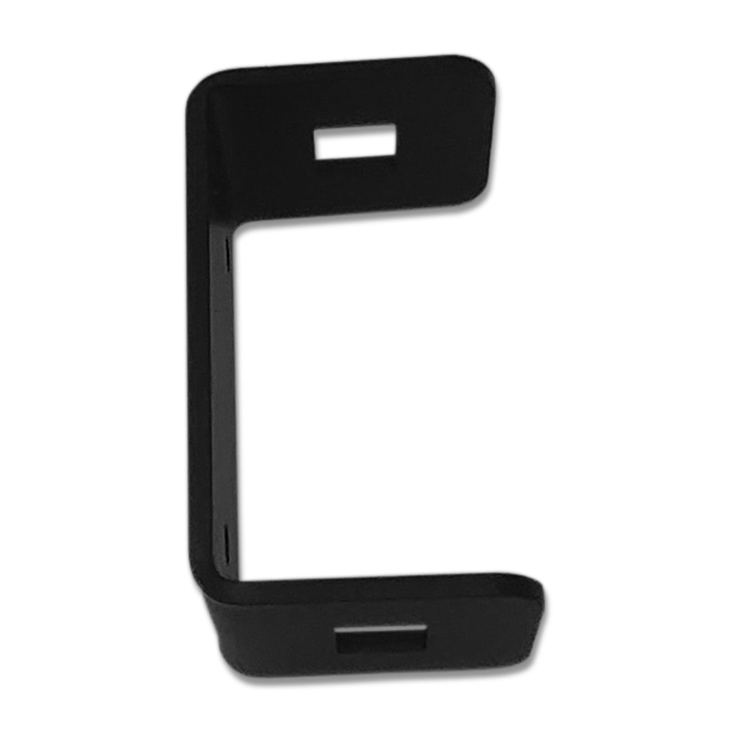 Square iron plant hanger with a simple, stylish design, mounted on a wall, holding a planter, enhancing farmhouse decor.