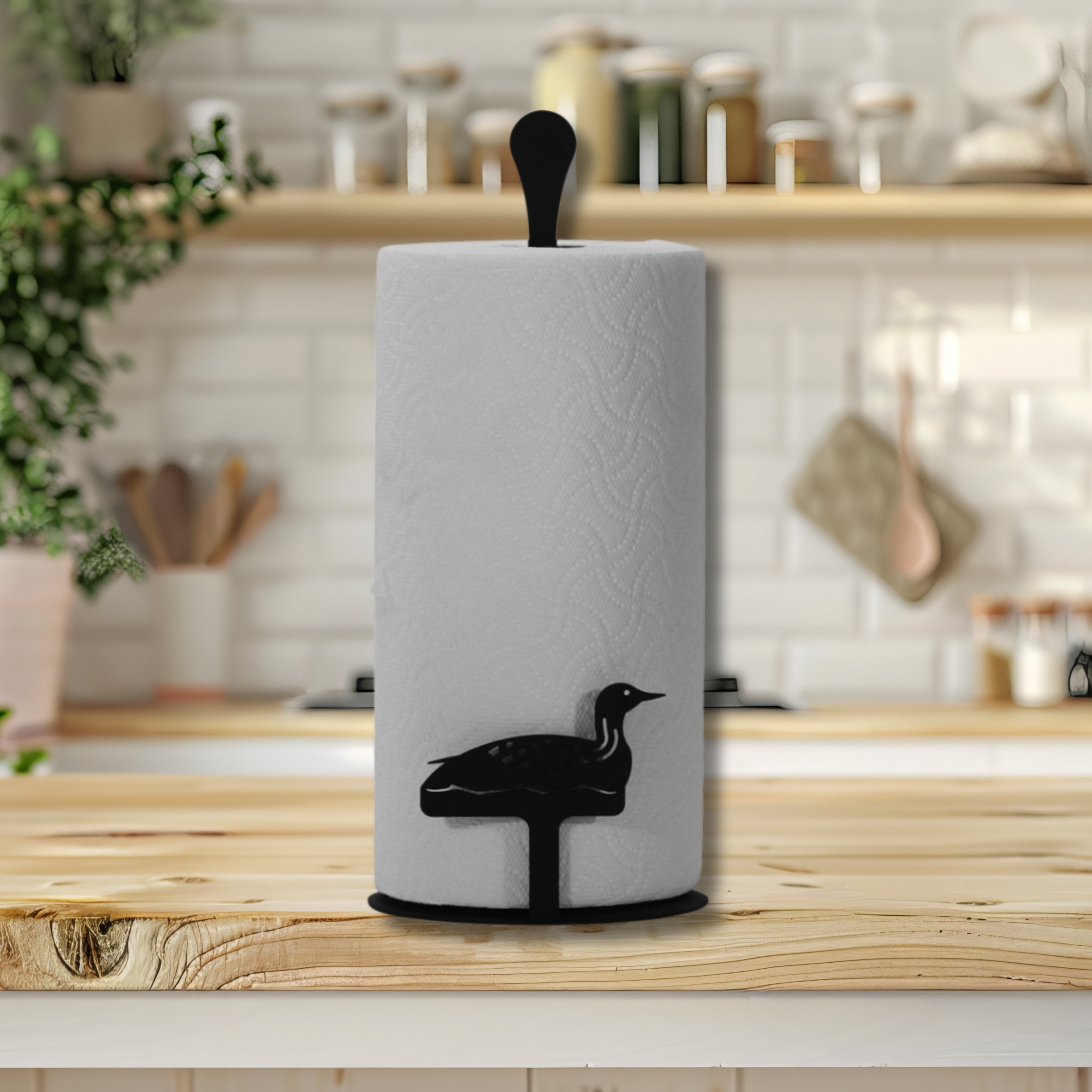Rustic Countertop Loon Paper Towel Holder | Countryside Home Decor