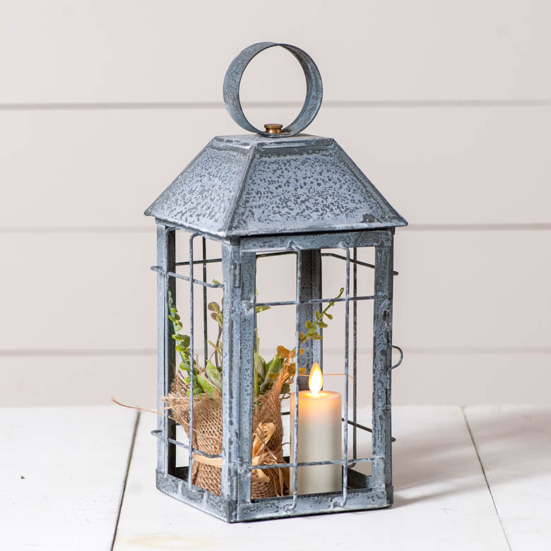 Farmhouse Lantern in Vintage Zinc Finish