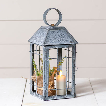 Farmhouse Lantern in Vintage Zinc Finish