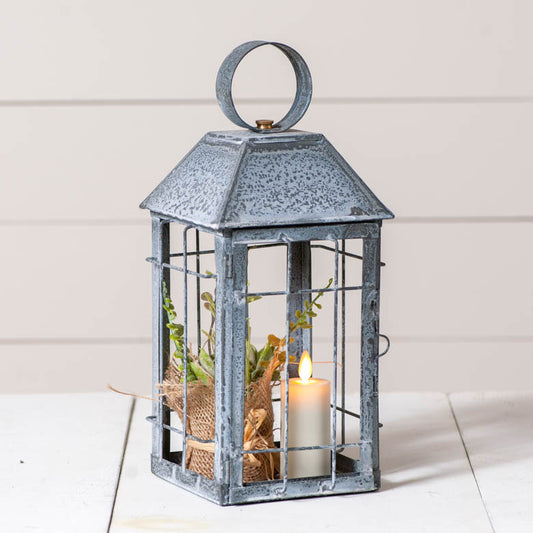 Farmhouse Lantern in Vintage Zinc Finish