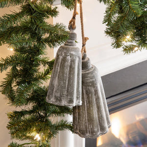Set of Two Galvanized Holiday Bells - Countryside Home Decor