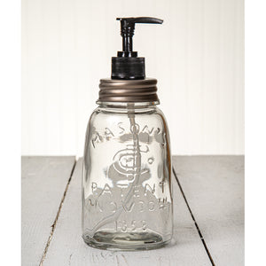 Midget Pint Mason Jar Soap/Lotion Dispenser - Zinc - Countryside Home Decor