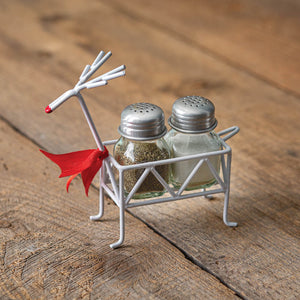 Red-Nosed Reindeer Salt and Pepper Caddy - Countryside Home Decor