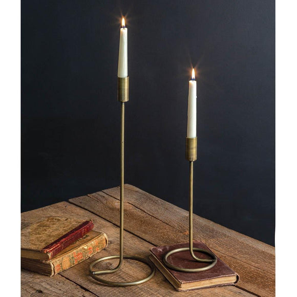 Set of Two Taper Candle Holders - Countryside Home Decor