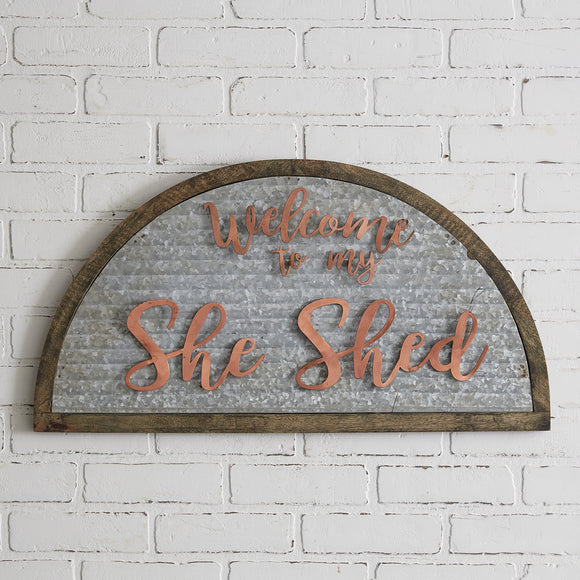 Galvanized She Shed Sign - Countryside Home Decor