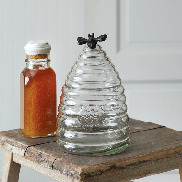 Small Honey Hive Glass Canister - Countryside Home Decor