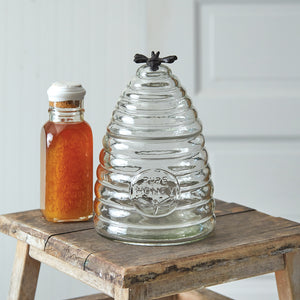 Medium Honey Hive Glass Canister - Countryside Home Decor