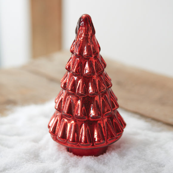 Retro Red Mercury Glass Christmas Tree - Countryside Home Decor