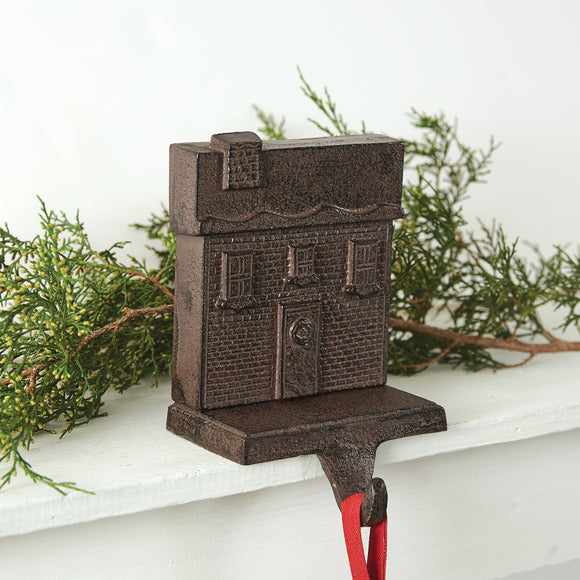 Cast Iron Gingerbread House Stocking Holder - Countryside Home Decor