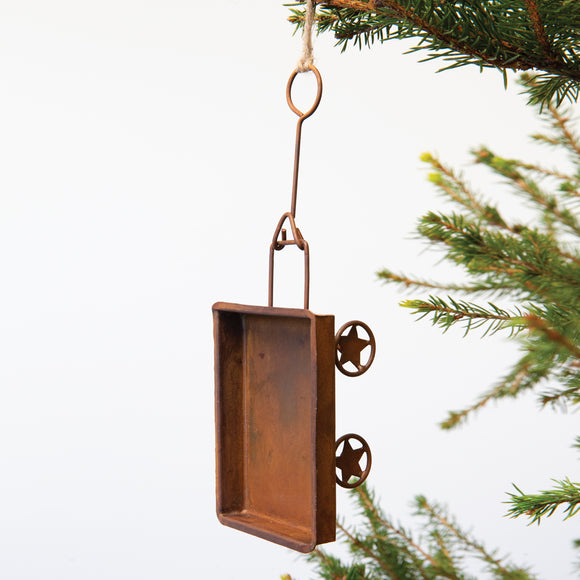 Rustic Wagon Ornament - Box of 4 - Countryside Home Decor