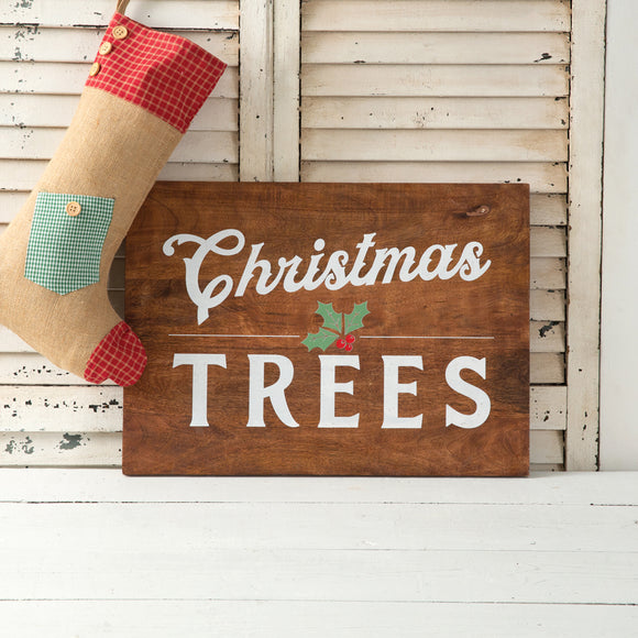 Christmas Trees Wooden Wall Sign - Countryside Home Decor