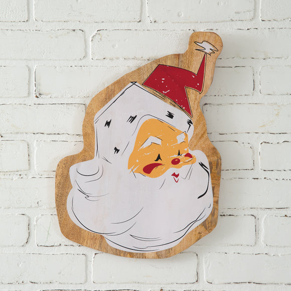 Vintage-Inspired Santa Wall Sign - Countryside Home Decor