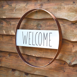 Welcome Rustic Metal Sign - Countryside Home Decor