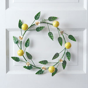 Lemon Small Metal Wreath - Countryside Home Decor