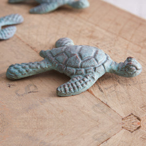 Decorative Verdigris Sea Turtle - Box of 4 - Countryside Home Decor