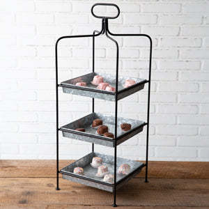 Three-Tier Square Display Stand - Countryside Home Decor