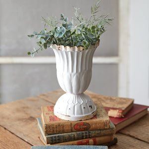 Small Scalloped Vase - Countryside Home Decor
