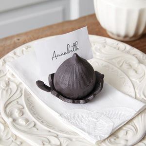 Fig and Leaf Place Card Holder - Countryside Home Decor
