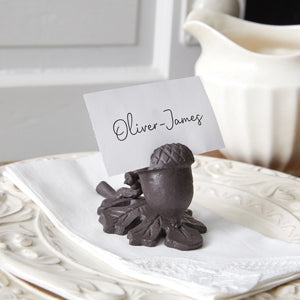 Iron Acorn Place Card Holder - Box of 2 - Countryside Home Decor